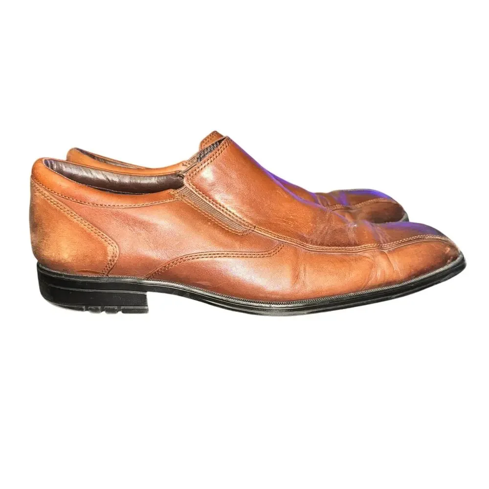 Rockport Fassler Loafer Men's 11.5 M Tan Leather Slip On Shoes Adiprene Footbed